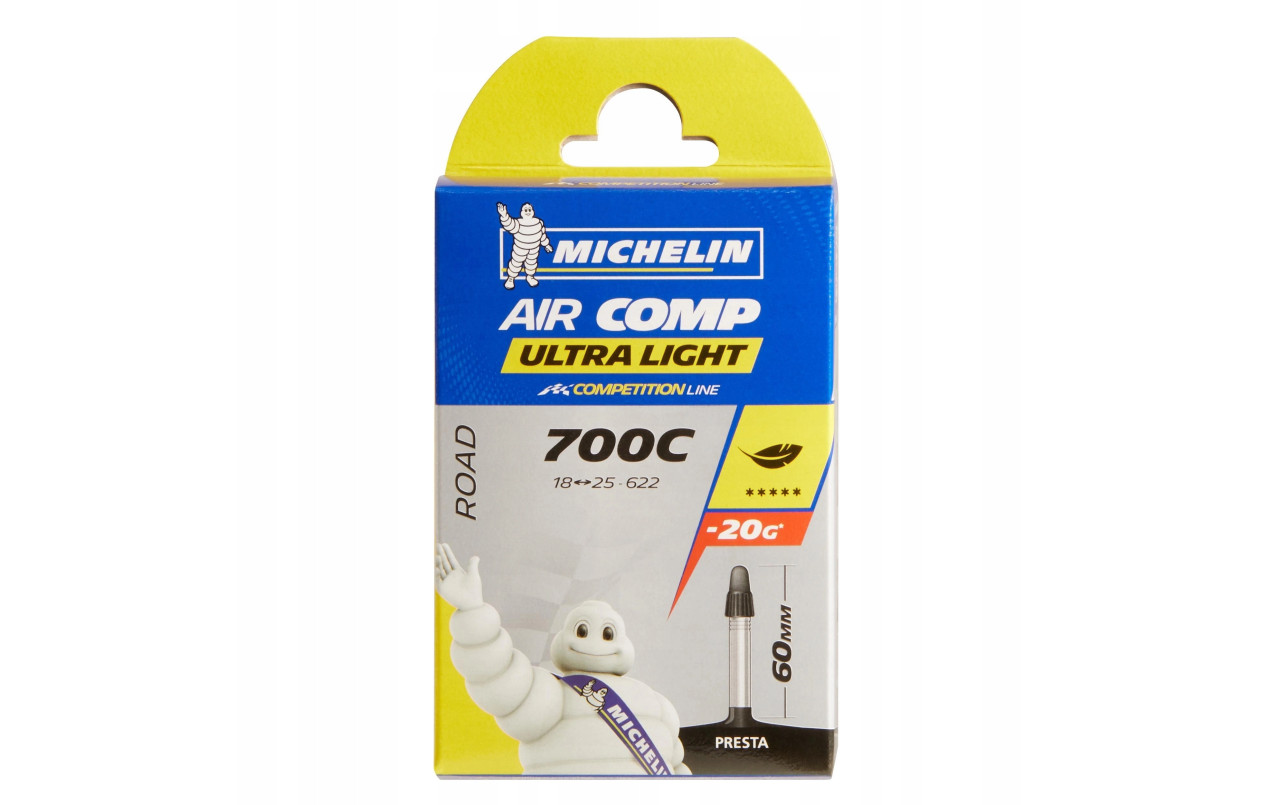 Camara Michelin Aircomp Ultralight 700x18-25 V.Presta