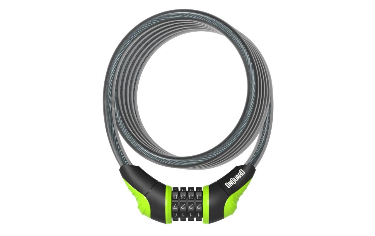 Candado para bicicleta Onguard Neon Combinación 180 cm x 12 mm Verde