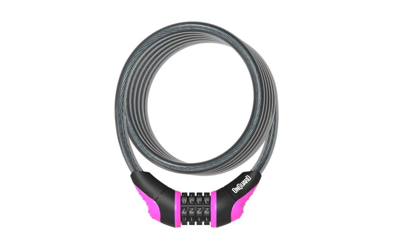 Candado para bicicleta Onguard Neon Combinación 180 cm x 12 mm Violeta