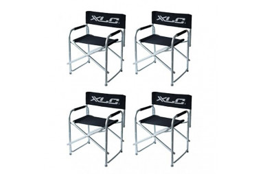 XLC SET 4 SILLAS PLEGABLES NEGRO